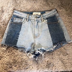 pacsun high rise denim shorts